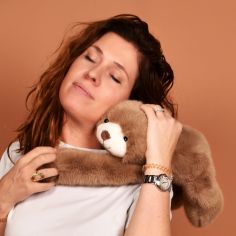 Peluche ours marron lesté PODCOLL (40 cm) - Histoire d'Ours