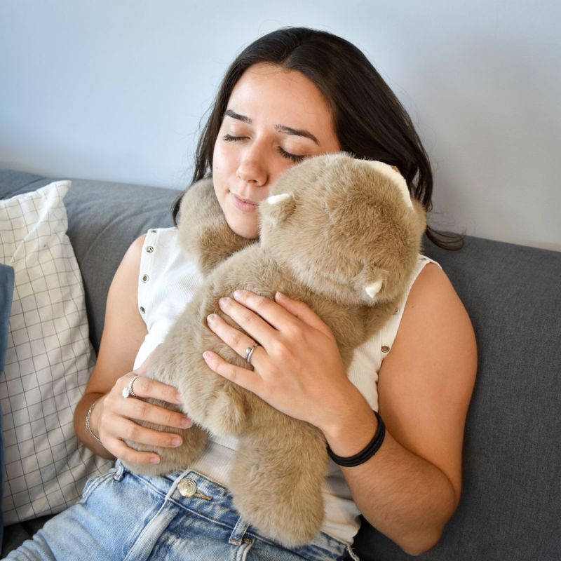 Peluche ours marron lesté PODCOLL (40 cm) Histoire d'Ours Ambiance 5