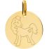 Médaille cheval personnalisable (or jaune 375°) - Lucas Lucor