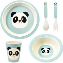 Coffret repas en bambou Miko le panda (5 pièces)  par REX