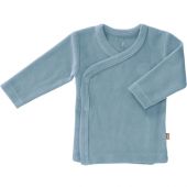 Cardigan en velours bio Blue fog (3-6 mois : 60 à 67 cm)