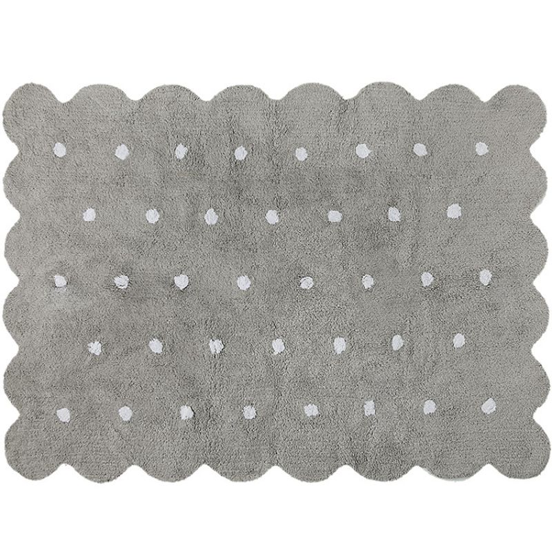 Tapis lavable biscuit gris à pois (120 x 160 cm) Lorena Canals