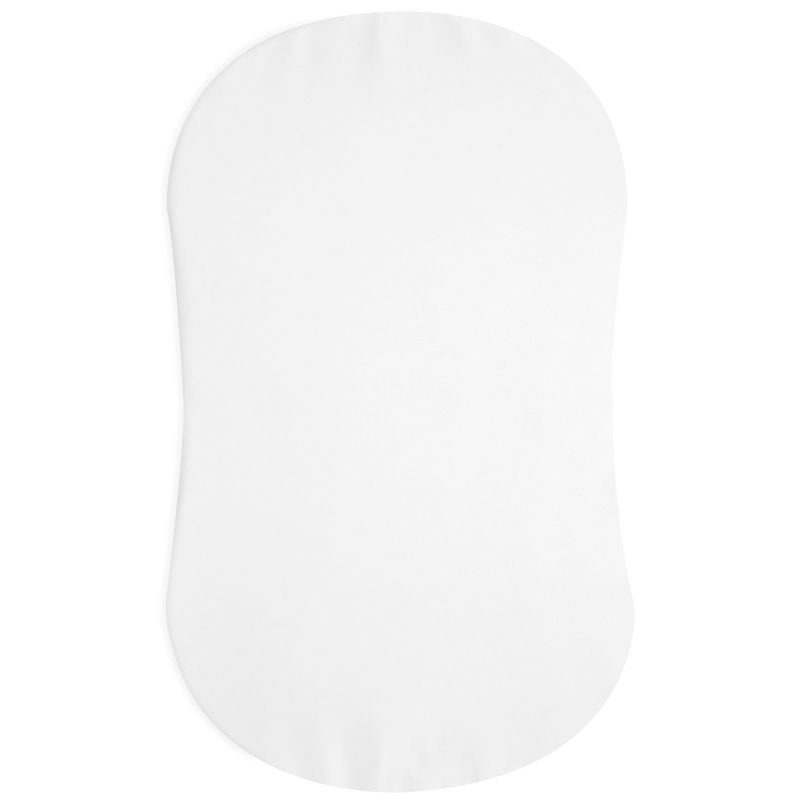 Drap housse en coton blanc pour berceau BassiNest Halo