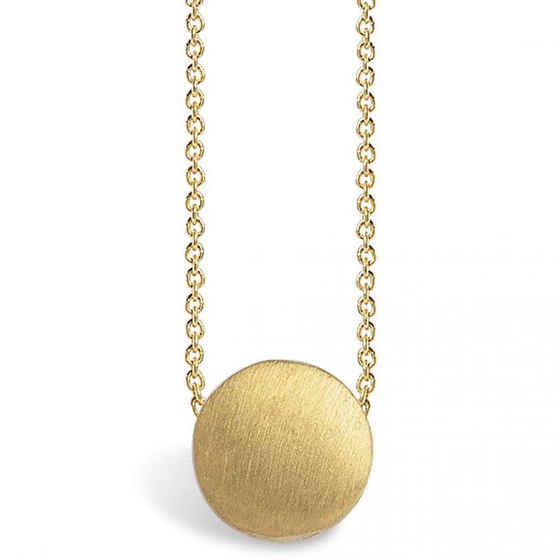 Collier chaîne 40 cm pendentif Full sun 07 mm (vermeil doré) Coquine