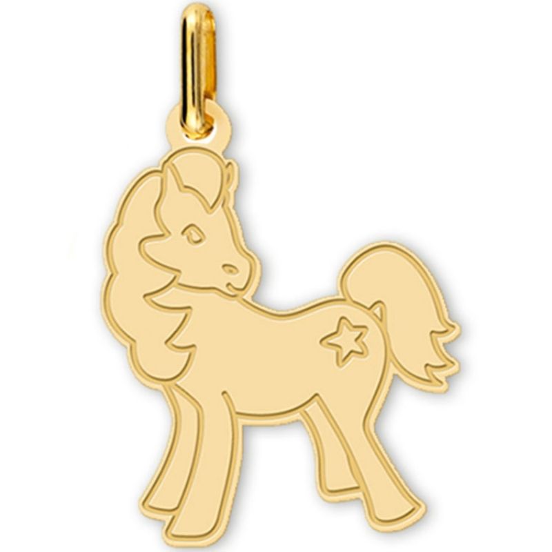 Pendentif Cheval (or jaune 375°) Lucas Lucor