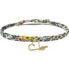 Bracelet cordon liberty Mon petit cœur jaune (personnalisable) - Padam Padam