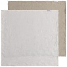 Lot de 2 langes Tender Beige-Linen (115 x 115 cm) - Baby's Only