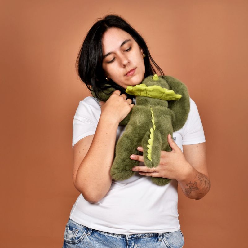 Peluche dinosaure vert lesté PODCOLL (40 cm) Histoire d'Ours Ambiance 5