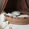 Ciel de lit en lin chocolat Pure nature  par Cotton&Sweets
