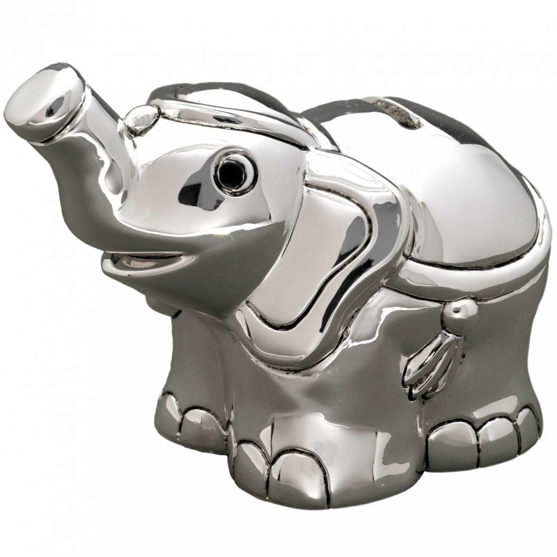 Tirelire Eléphant (métal argenté) Daniel Crégut