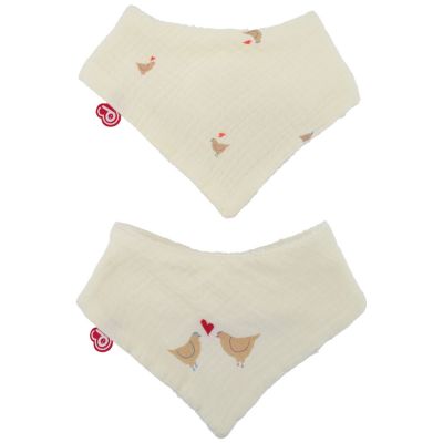 Lot de 2 bavoirs bandanas Maternity Love  par Domiva