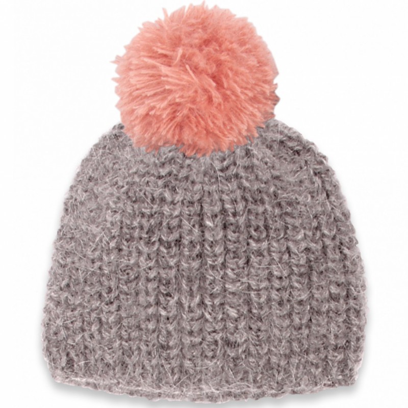 Bonnet Fernand tricoté main gris (2-4 ans : 98 à 109 cm) Mamy Factory