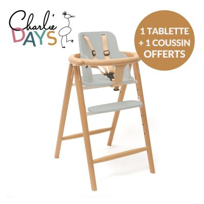 Pack 1 chaise Tobo Farrow + 1 baby set + 1 tablette + 1 coussin Camel