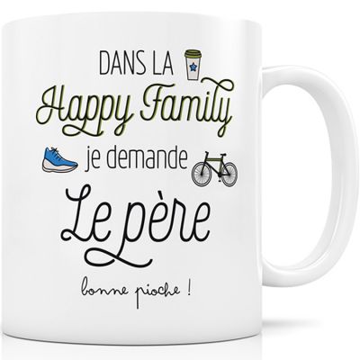 Mug en céramique Dans la Happy Family je demande le père Créa Bisontine
