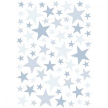 Stickers étoiles sweet bleu (29,7 x 42 cm)  par Lilipinso