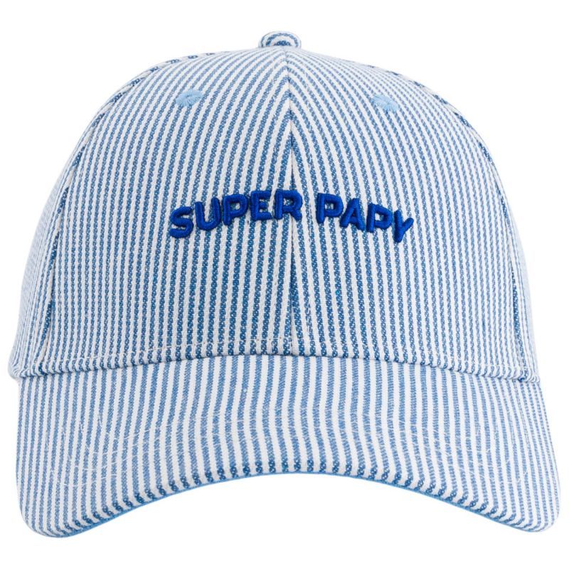 Casquette adulte Marinière Super Papy bleu (tour de tête 56-61 cm) Chamaye Produit 3