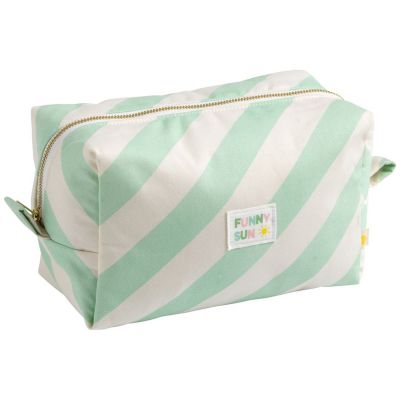 Trousse de toilette à rayures Vertes Pop Sauthon