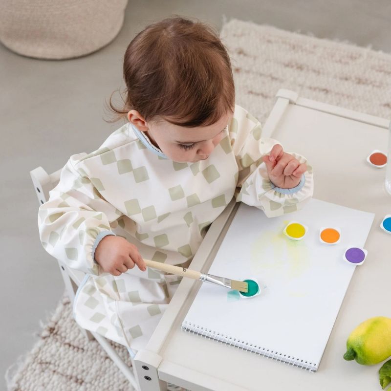 Tablier manches longues Happy Fruits bleu et kaki Lässig Ambiance 2