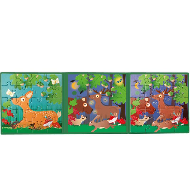 Livre 2 puzzles magnétiques To go Forest life (20 pièces) Scratch