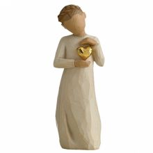 Statuette personnage Coeur en or (résine)  par Willow Tree