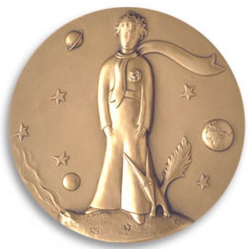 Presse-papiers du Petit Prince au renard (bronze) Monnaie de Paris