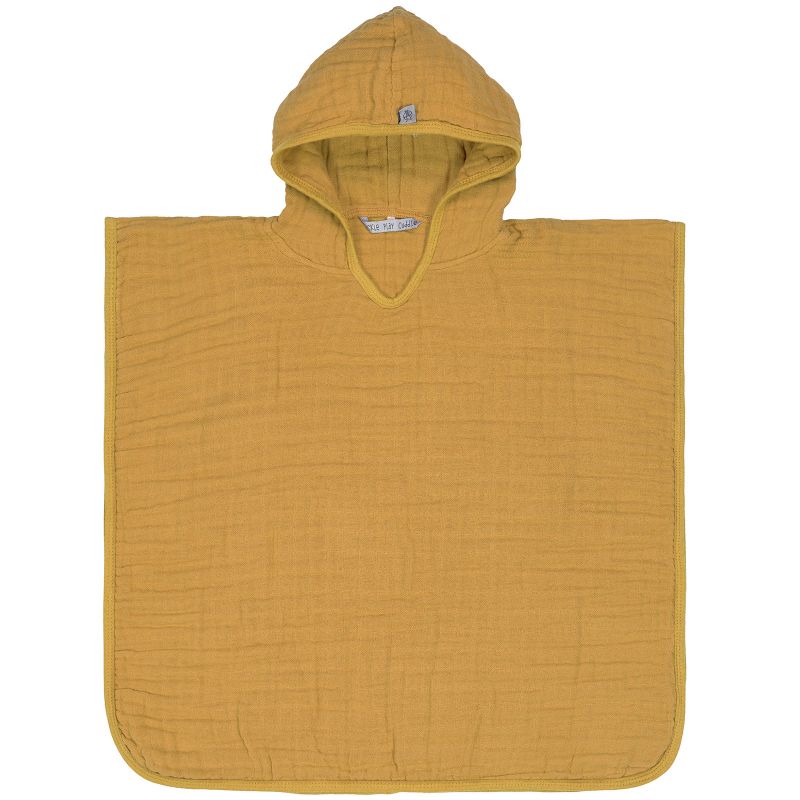 Poncho de bain en mousseline de coton moutarde (12-36 mois) Lässig