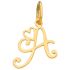 Pendentif initiale A (or jaune 750°) - Berceau magique bijoux
