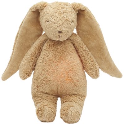 Peluche veilleuse lapin nature bio avec sons & lumières cappuccino  par Moonie