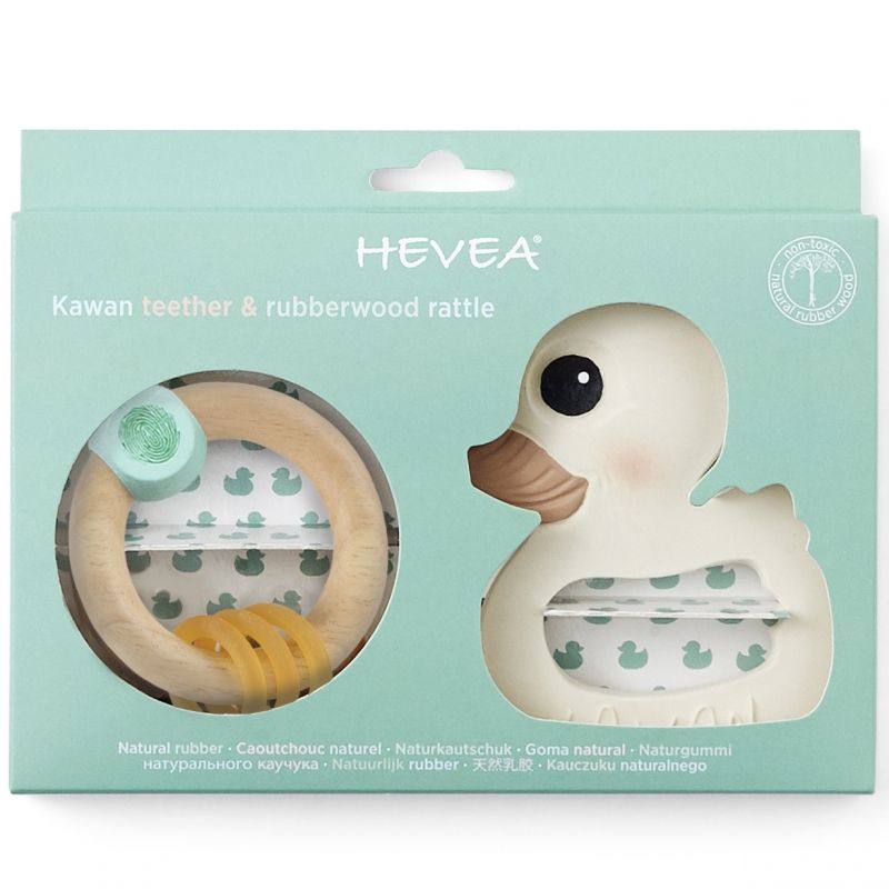 Coffret anneau de dentition + hochet Kawan Hevea