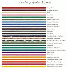 Cordons en polyester pour bracelets Petits Trésors (26 couleurs) - Petits trésors