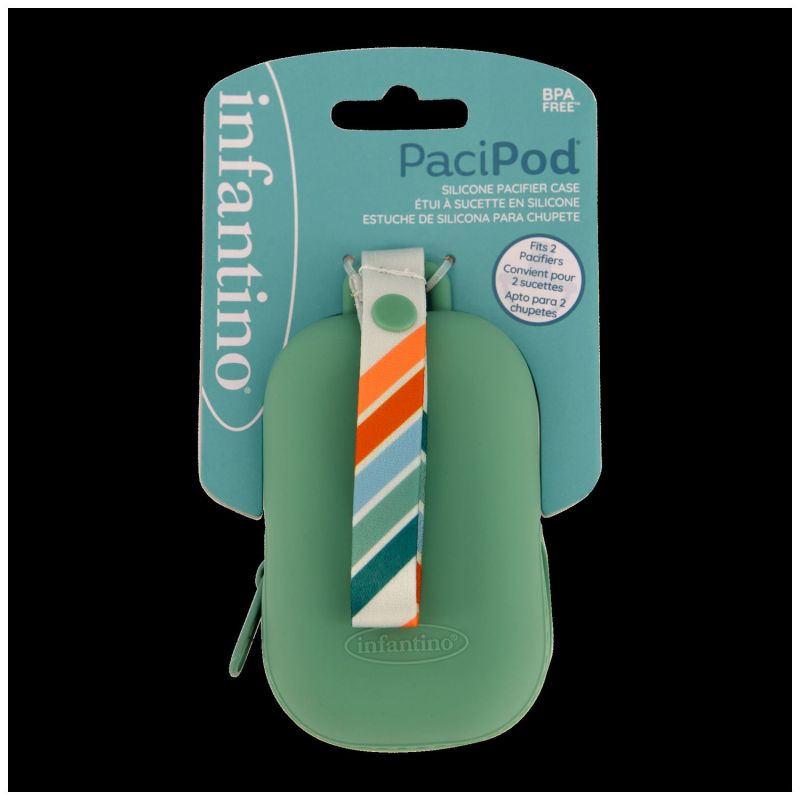 Range sucette silicone Paci Pod Vert clair Infantino Packaging 8