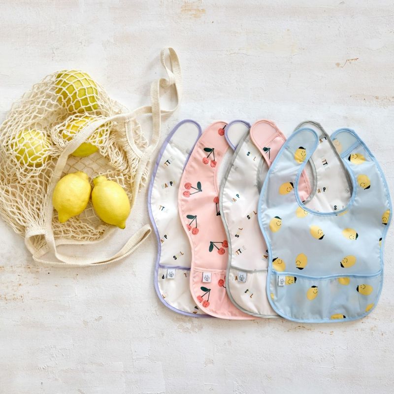 Lot de 2 bavoirs avec poche Happy Fruits Citron Lässig Ambiance 7