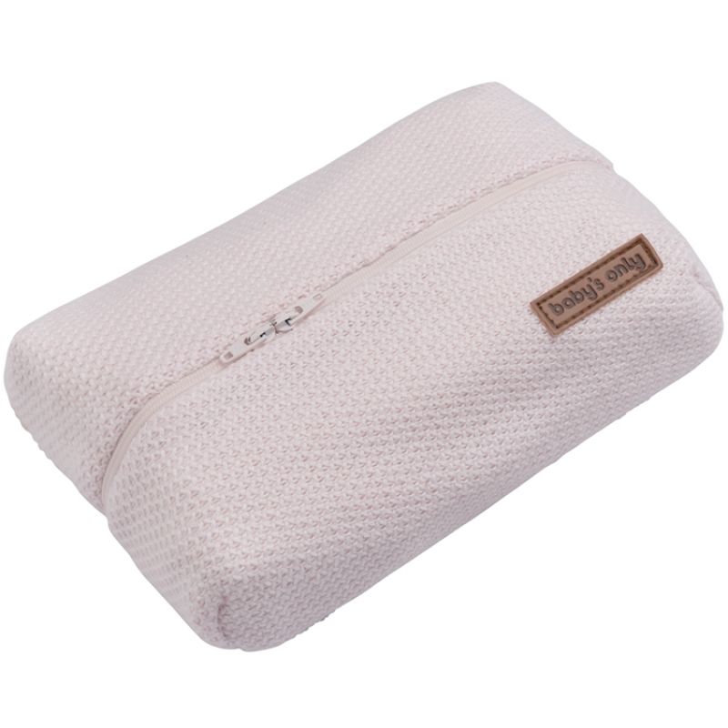 Pochette à lingettes rose pâle Classic Baby's Only