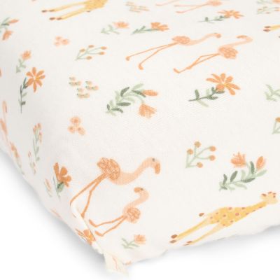 Drap housse lit bébé Blooming Safari (60 x 120 cm)