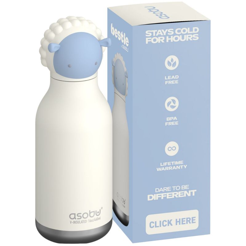 Gourde isotherme Bestie Mouton Blanc (460 ml) Asobu Packaging 9