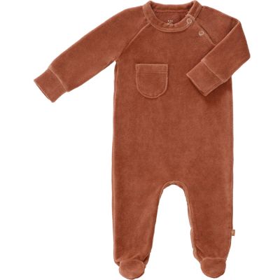pyjama en velours bio copper (3-6 mois : 60 à 67 cm)