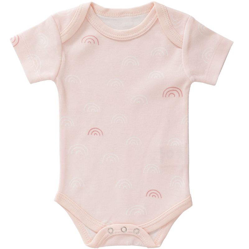 Body manches courtes Rainbow rose (naissance : 50 cm) Fresk