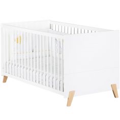 Pack duo Joy naturel lit bébé évolutif et commode à langer