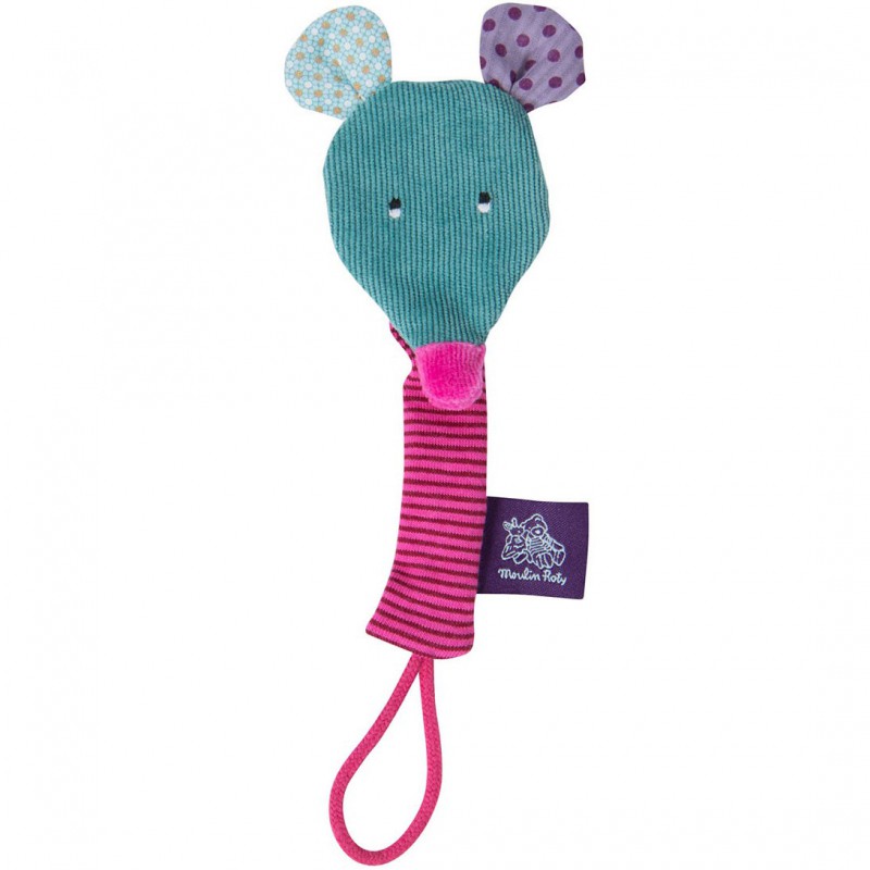 Attache sucette souris Les jolis pas beaux Moulin Roty
