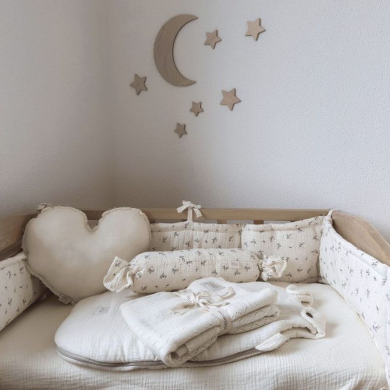 Tour de lit cododo Olive Bloom (180 cm) Babyshower Ambiance 4