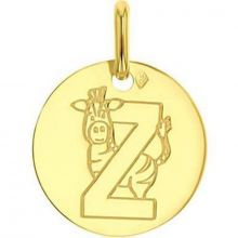 Médaille Z comme zèbre personnalisable (or jaune 750°)  par Maison Augis