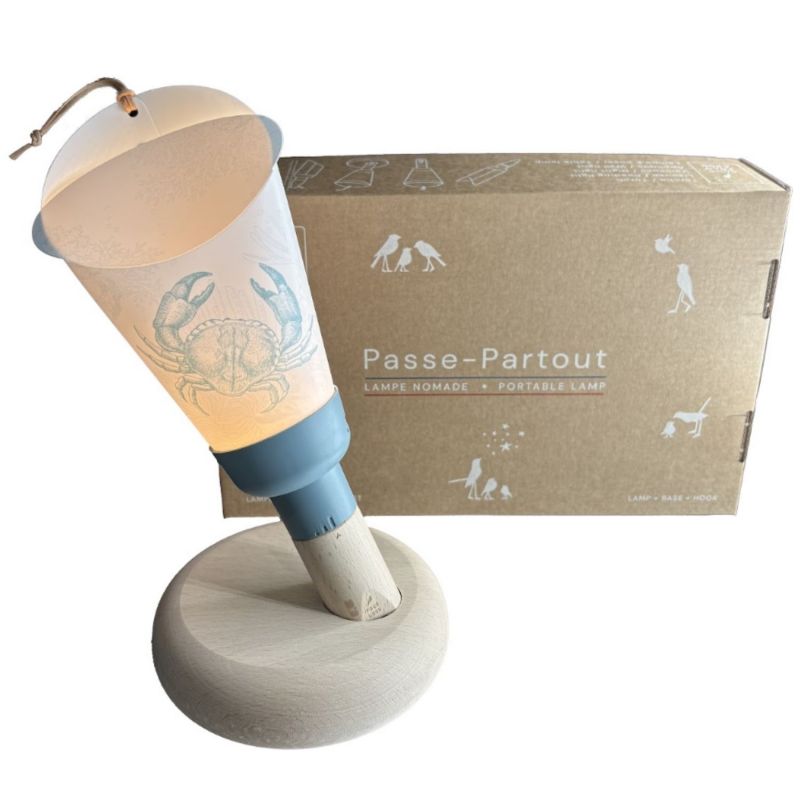Coffret lampe nomade 5 en 1 - Crabe de la lune - Bleu Glacier Maison Polochon Produit 1