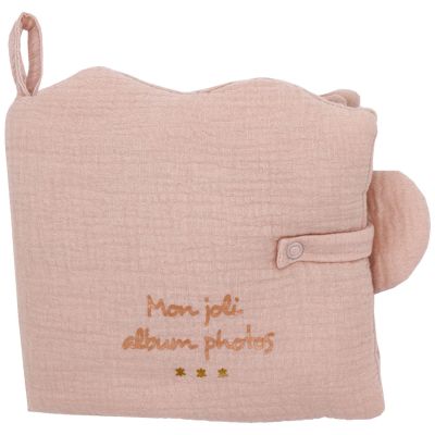 Livre album photos nuage (pour 10 photos 10 x 15) gaze de coton biscuit