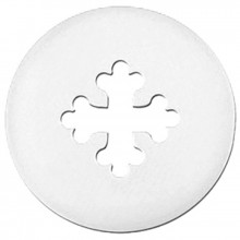 Médaille Mini Croix Occitane 10 mm (or blanc 750°)  par Maison La Couronne