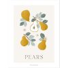 Affiche poires Pears (30 x 40 cm) - Lilipinso