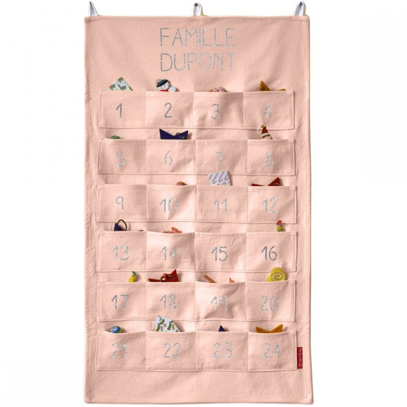 Calendrier de l'Avent Rose poudré (personnalisable) Les Griottes