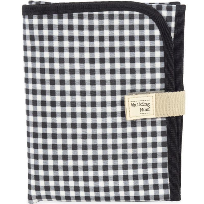 Tapis à langer I Love Vichy noir Walking Mum