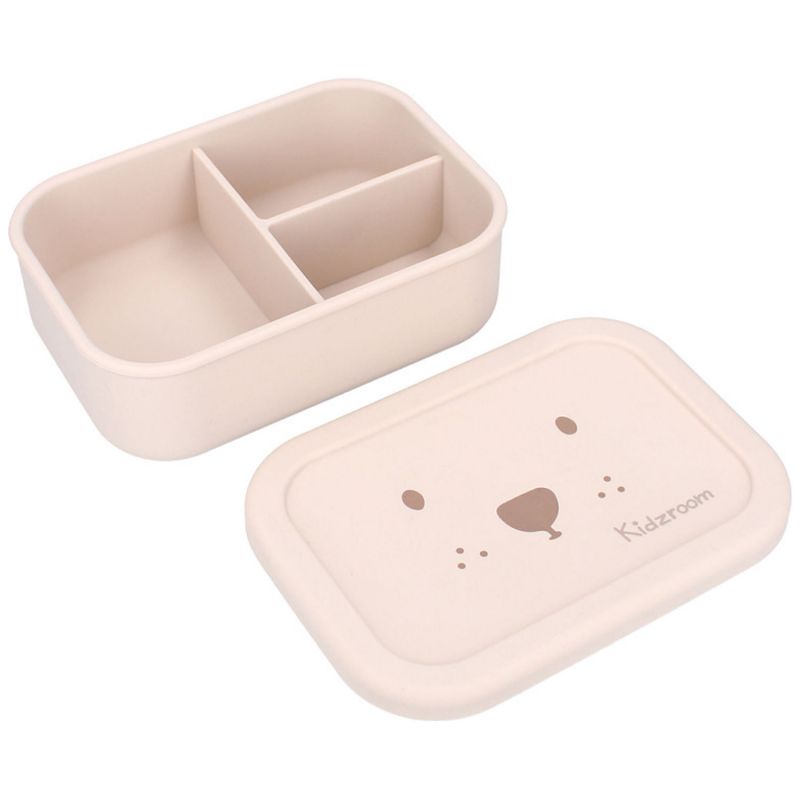 Lunch box 3 compartiments en silicone Ourson sable (0,7 L) Kidzroom Produit 3