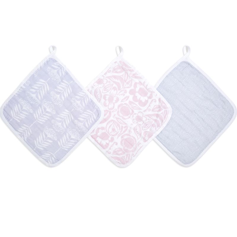Lot de 3 débarbouillettes en coton Damsel (30 x 30 cm) aden + anais