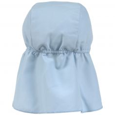 Casquette protège nuque anti-UV bleu ciel (03-06 mois)